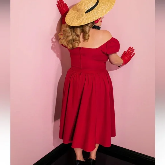 Micheline pitt Vixen Swing Dress in Red - Picture 2 of 8